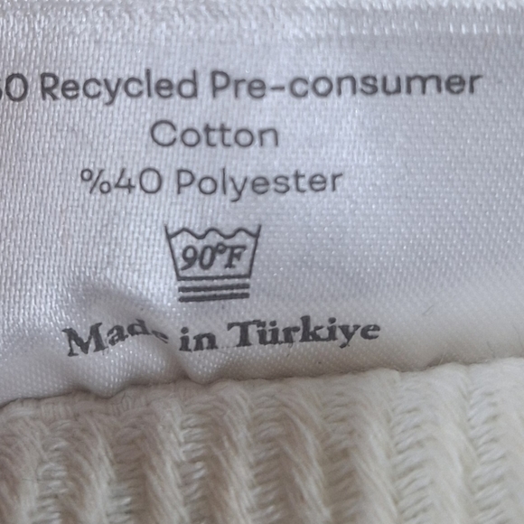 NWT Smyrna Turkish Blue & Cream Bath Throw Blanket ( Approx 60x50) - Picture 3 of 4